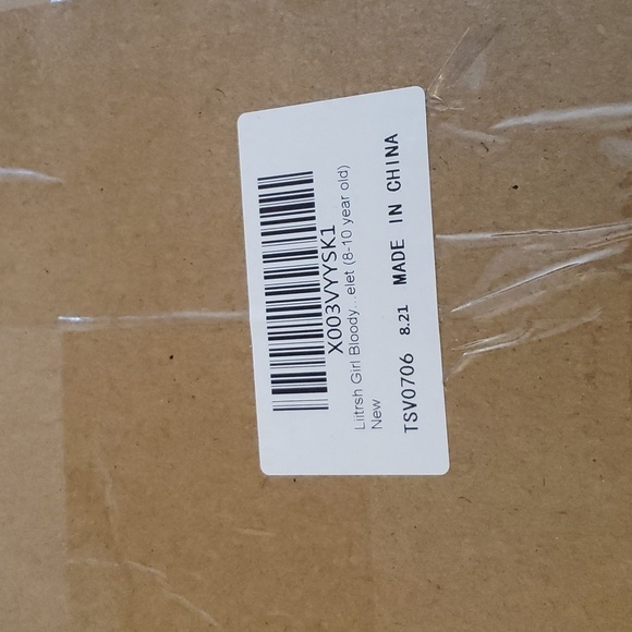 Liitrish Zombie Prom Queen Costume Dress Crown Sash Rose Bracelet Size M 8-10yrs - Picture 3 of 8